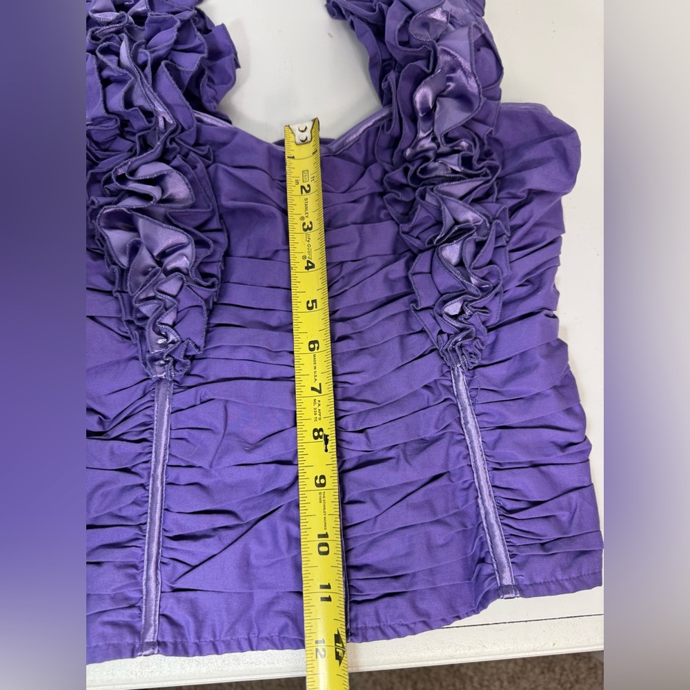 NWOT Purple Ruffled Women's Corset Top - Picture 13 of 16